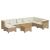 Set canapele de grădină, 9 piese, cu perne, bej, poliratan GartenMobel Dekor