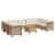 Set canapele de grădină cu perne, 10 piese, bej, poliratan GartenMobel Dekor