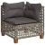 Set mobilier de grădină cu perne, 10 piese, gri, poliratan GartenMobel Dekor