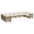 Set canapele de grădină cu perne, 10 piese, bej, poliratan GartenMobel Dekor