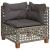Set mobilier de grădină cu perne, 10 piese, gri, poliratan GartenMobel Dekor