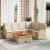Set mobilier de grădină cu perne, 5 piese, bej, poliratan GartenMobel Dekor