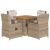 Set mobilier de grădină cu perne, 5 piese, bej, poliratan GartenMobel Dekor