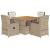 Set mobilier de grădină cu perne, 5 piese, bej, poliratan GartenMobel Dekor