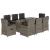 Set mobilier grădină cu perne, 9 piese, gri, poliratan GartenMobel Dekor