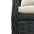 Set mobilier de grădină cu perne, 5 piese, negru, poliratan GartenMobel Dekor