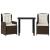 Set mobilier de grădină cu perne, 3 piese, maro, poliratan GartenMobel Dekor