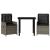 Set mobilier de grădină cu perne, 3 piese, gri, poliratan GartenMobel Dekor