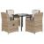 Set mobilier de grădină cu perne, 5 piese, bej, poliratan GartenMobel Dekor