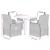 Set mobilier de grădină cu perne, 5 piese gri deschis poliratan GartenMobel Dekor