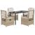 Set mobilier de grădină cu perne, 5 piese, bej, poliratan GartenMobel Dekor