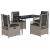 Set mobilier de grădină cu perne, 5 piese gri deschis poliratan GartenMobel Dekor