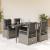 Set mobilier de grădină cu perne, 5 piese gri deschis poliratan GartenMobel Dekor