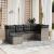 Set mobilier grădină cu perne, 6 piese, gri, poliratan GartenMobel Dekor