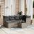 Set canapele de grădină, 7 piese, cu perne, gri, poliratan GartenMobel Dekor