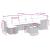 Set mobilier de grădină cu perne, 8 piese, negru, poliratan GartenMobel Dekor