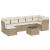 Set canapele de grădină, 8 piese, cu perne, bej, poliratan GartenMobel Dekor