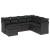 Set canapele de grădină cu perne, 7 piese, negru, poliratan GartenMobel Dekor