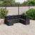Set canapele de grădină cu perne, 7 piese, negru, poliratan GartenMobel Dekor