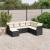 Set canapele de grădină cu perne, 7 piese, negru, poliratan GartenMobel Dekor