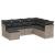 Set canapele de grădină, 7 piese, cu perne, gri, poliratan GartenMobel Dekor