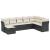 Set mobilier de grădină cu perne, 8 piese, negru, poliratan GartenMobel Dekor