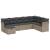 Set canapele de grădină cu perne, 8 piese, gri, poliratan GartenMobel Dekor