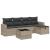 Set canapele de grădină cu perne, 6 piese gri deschis poliratan GartenMobel Dekor