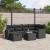 Set canapele de grădină cu perne, 7 piese, negru, poliratan GartenMobel Dekor