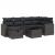 Set canapele de grădină cu perne, 7 piese, negru, poliratan GartenMobel Dekor