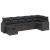Set canapele de grădină cu perne, 7 piese, negru, poliratan GartenMobel Dekor