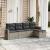 Set canapele de grădină cu perne, 5 piese gri deschis poliratan GartenMobel Dekor
