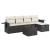Set mobilier de grădină cu perne, 6 piese, negru, poliratan GartenMobel Dekor