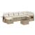 Set canapele de grădină, 8 piese, cu perne, bej, poliratan GartenMobel Dekor