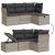 Set canapea de grădină cu perne, 4 piese, gri deschis poliratan GartenMobel Dekor