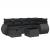 Set canapele de grădină cu perne, 7 piese, negru, poliratan GartenMobel Dekor