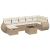 Set canapele de grădină, 8 piese, cu perne, bej, poliratan GartenMobel Dekor