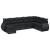 Set mobilier de grădină cu perne, 8 piese, negru, poliratan GartenMobel Dekor