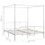 Cadru de pat cu baldachin, alb, 200 x 200 cm, metal GartenMobel Dekor
