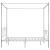 Cadru de pat cu baldachin, alb, 200 x 200 cm, metal GartenMobel Dekor