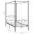 Cadru de pat cu baldachin, gri, 100 x 200 cm, metal GartenMobel Dekor