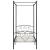 Cadru de pat cu baldachin, gri, 100 x 200 cm, metal GartenMobel Dekor