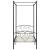 Cadru de pat cu baldachin, gri, 120 x 200 cm, metal  GartenMobel Dekor