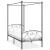 Cadru de pat cu baldachin, gri, 120 x 200 cm, metal  GartenMobel Dekor