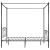 Cadru de pat cu baldachin, gri, 200 x 200 cm, metal  GartenMobel Dekor
