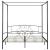 Cadru de pat cu baldachin, gri, 200 x 200 cm, metal  GartenMobel Dekor
