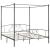 Cadru de pat cu baldachin, gri, 200 x 200 cm, metal  GartenMobel Dekor
