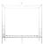 Cadru de pat cu baldachin, alb, 100 x 200 cm, metal GartenMobel Dekor