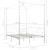 Cadru de pat cu baldachin, alb, 140 x 200 cm, metal GartenMobel Dekor