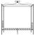 Cadru de pat cu baldachin, gri, 90 x 200 cm, metal GartenMobel Dekor